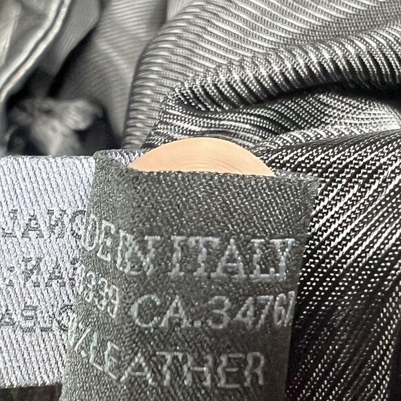 Prada Skirt Womens Size 44 Black Pencil Leather Belted Made In Italy - Picture 13 of 14